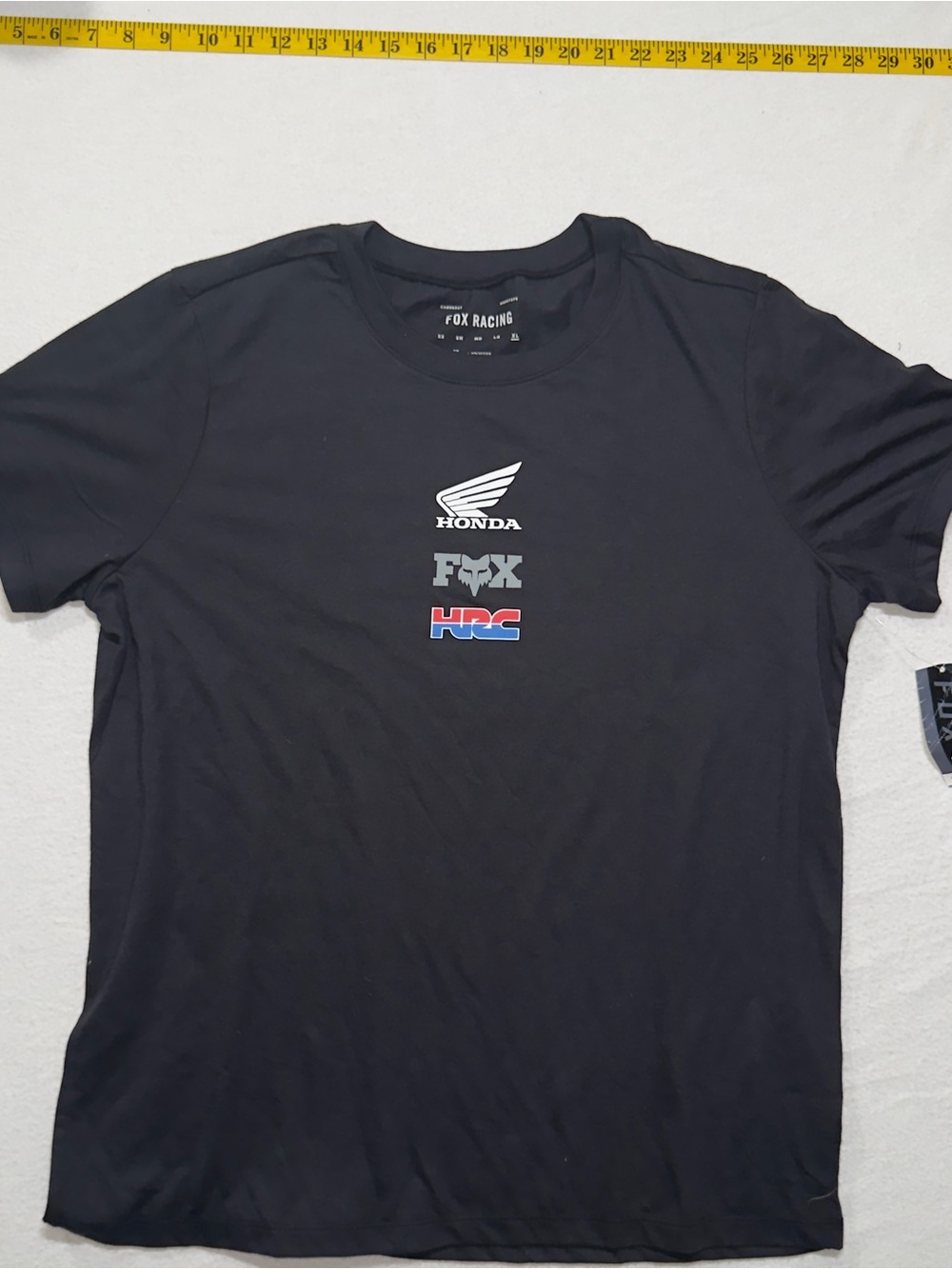 Fox x Honda Black Logo Short Sleeve Tee NWT